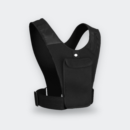 Flip-Up Running Phone Vest – Breathable, Reflective & Adjustable