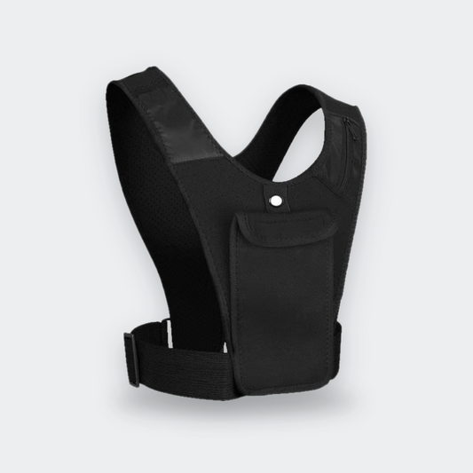 Flip-Up Running Phone Vest – Breathable, Reflective & Adjustable
