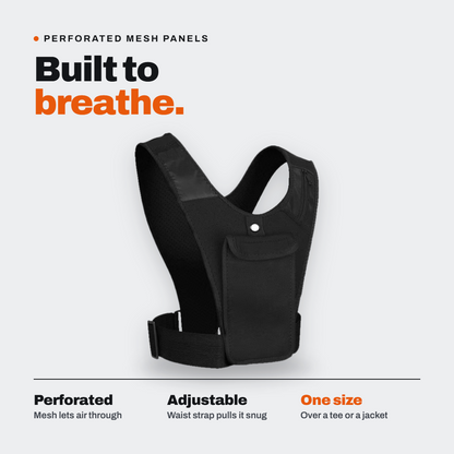 Flip-Up Running Phone Vest – Breathable, Reflective & Adjustable